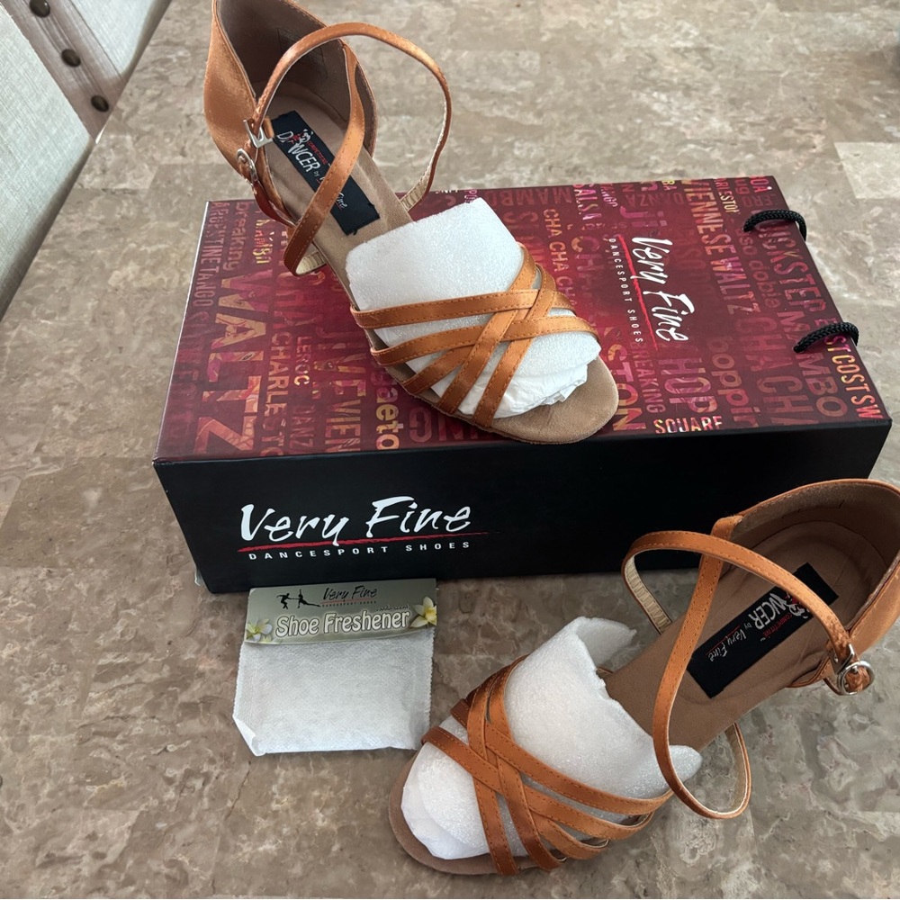 Very Fine Dancesport Women's Satin- dark tan